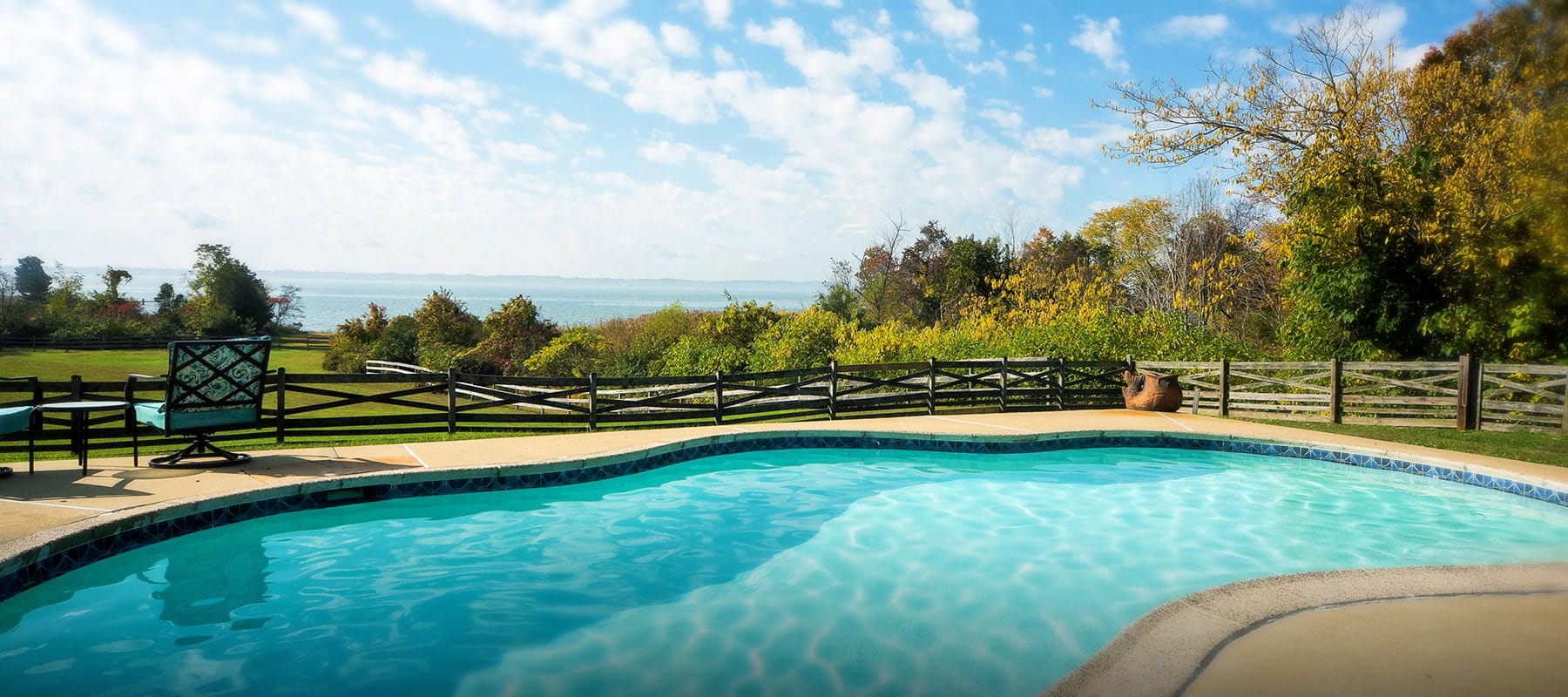 Pool and River View